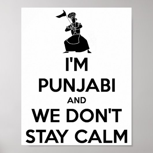 Im Punjabi And We Dont Keep Calm Baby Poster (Vorne)