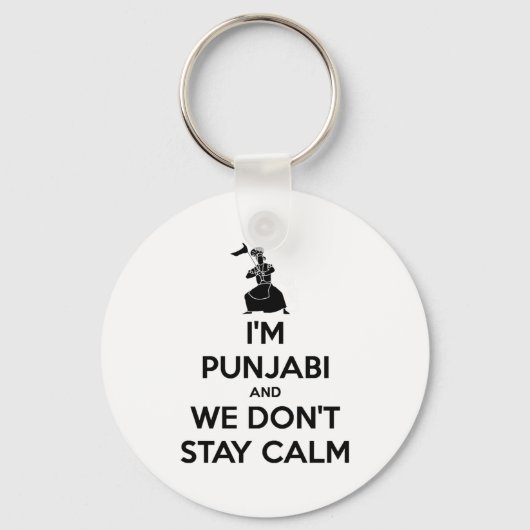 Im Punjabi And We Dont Keep Calm Baby Schlüsselanhänger (Vorderseite)