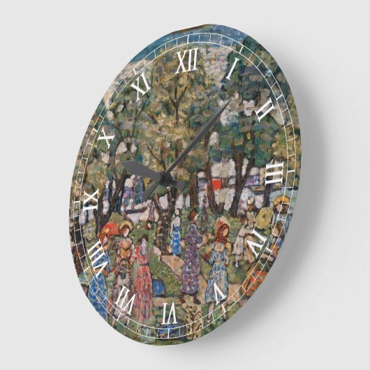 Im Rahmen der Bäume von Maurice Prendergast, Fine  Große Wanduhr (Winkel)