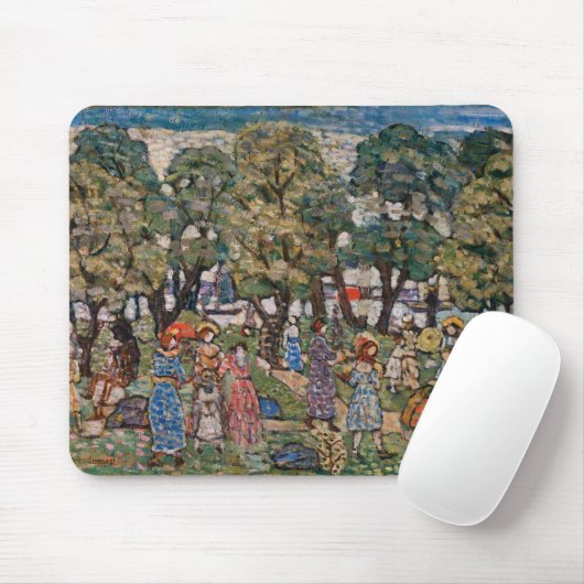 Im Rahmen der Bäume von Maurice Prendergast, Fine Mousepad (Mit Mouse)