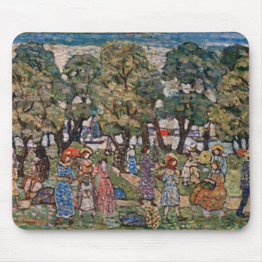 Im Rahmen der Bäume von Maurice Prendergast, Fine  Mousepad (Vorne)