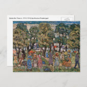 Im Rahmen der Bäume von Maurice Prendergast, Fine Postkarte (Vorne/Hinten)