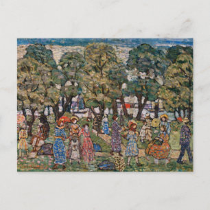Im Rahmen der Bäume von Maurice Prendergast, Fine  Postkarte