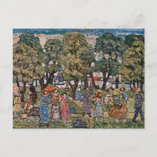 Im Rahmen der Bäume von Maurice Prendergast, Fine  Postkarte (Vorderseite)