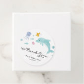 Im Rahmen der Dolphin Baby Dusche Vielen Dank Geschenkanhänger (Beispiel)