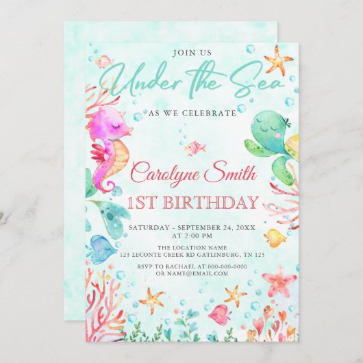 Im Rahmen der Einladungen zum Geburtstag (Vorne/Hinten)