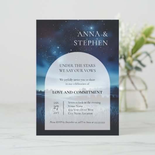 Im Rahmen der feierlichen Verpflichtungserklärung Einladung (Stehend Vorderseite)