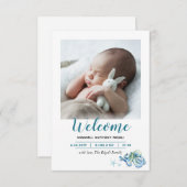 Im Rahmen der Geburtsankündigung des Meeres RSVP Karte (Vorne/Hinten)