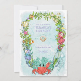 Im Rahmen der Geburtstagspartei des Meeres Einladung