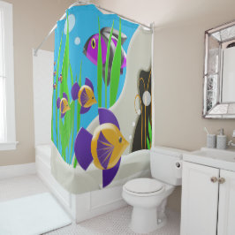 Im Rahmen der Meeresfischerei Aquarium-Design Duschvorhang