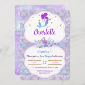 Im Rahmen der Meerjungfrau-Aufforderung Einladung (Vorne/Hinten)