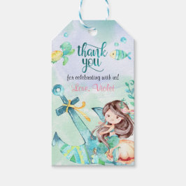 Im Rahmen der Meerjungfrau Birthday Gunst Geschenkanhänger