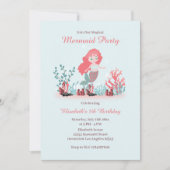 Im Rahmen der Meerjungfrau Princes Birthday Einladung (Vorderseite)