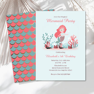 Im Rahmen der Meerjungfrau Princes Birthday Einladung