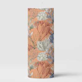 Im Rahmen der Sea Apricot Corals Stumpenkerze