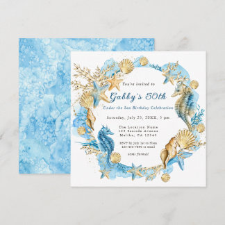 Im Rahmen der Sea Blue Gold Geburtstagsparty Einladung