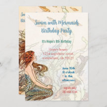 Im Rahmen der Sea Invitation Mermaid Birthday Part