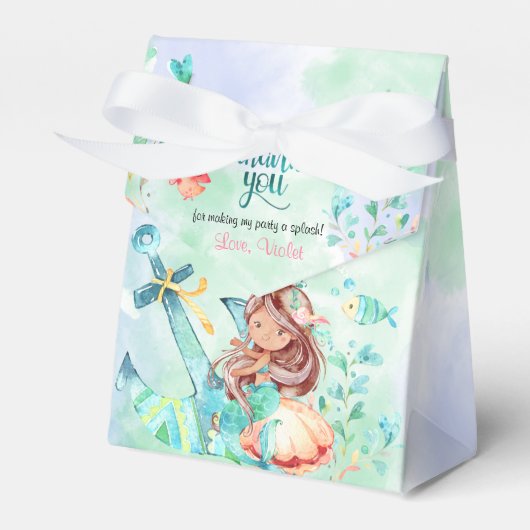 Im Rahmen der Sea Mermaid Birthday Favor Box Geschenkschachtel (Vorderseite)