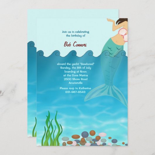 Im Rahmen der Seeeinladung Einladung (Vorne/Hinten)