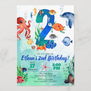 Im Rahmen der Seeeinladung zum 2. Geburtstag Einladung