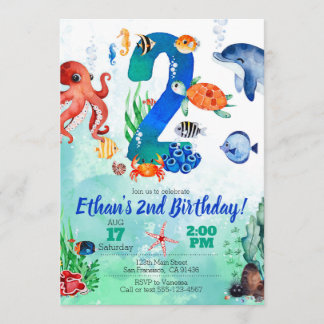 Im Rahmen der Seeeinladung zum 2. Geburtstag Einladung