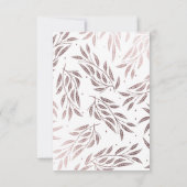 Im Rahmen der Willows Wedding RSVP Rose Gold (Rückseite)