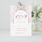 Im Rahmen der Willows Wedding RSVP Rose Gold Karte (Stehend Vorderseite)