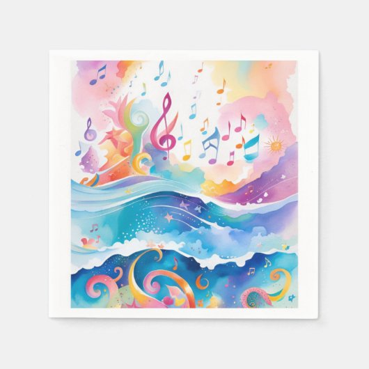 Im Rahmen des Meerespapiers Napkins Serviette (Vorderseite)