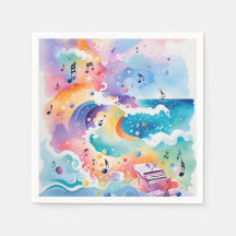 Im Rahmen des Meerespapiers Napkins