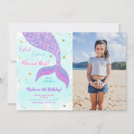 Im Rahmen des Sea Mermaid Kids Foto Einladung