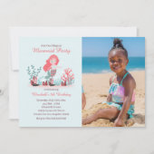 Im Rahmen des Sea Mermaid Princes Birthday Foto Einladung (Vorderseite)
