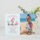 Im Rahmen des Sea Mermaid Princes Birthday Foto Einladung (Stehend Vorderseite)