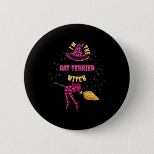 Im Rat Terrier Hexenmeister Halloween Matching Button
