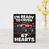 I'm Ready To Crush 67 Hearts Truck Valentines Day Karte (Gelbe Blume)