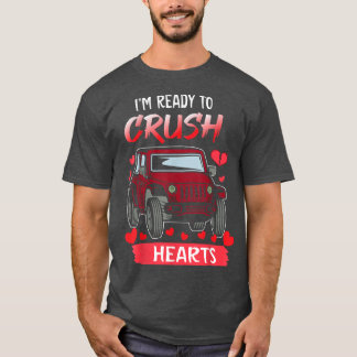 I'm Ready to Crush Monster Red Truck Gothic Valent T-Shirt