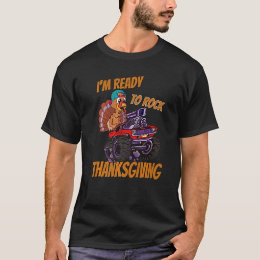 Im Ready To Rock Thanksgiving  Turkey Kids Costume T-Shirt (Vorderseite)