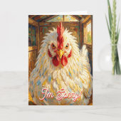 I'm really Sorry | Funny Chicken | Let's Make Up Karte (Vorderseite)