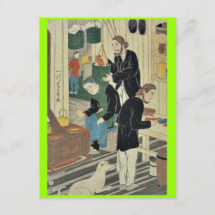 Im Regelungshaus durch Utagawa kochen, Yoshikazu Postkarte