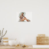 Im Regen Button hoch Poster (Küche)