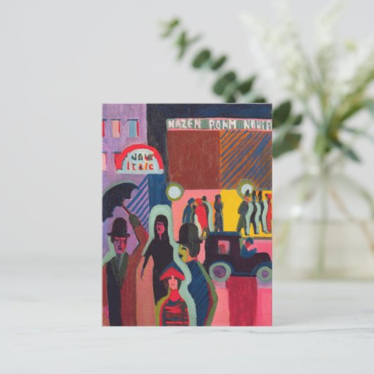 Im Regen lagern | Ernst Ludwig Kirchner Postkarte (Stehend Vorderseite)