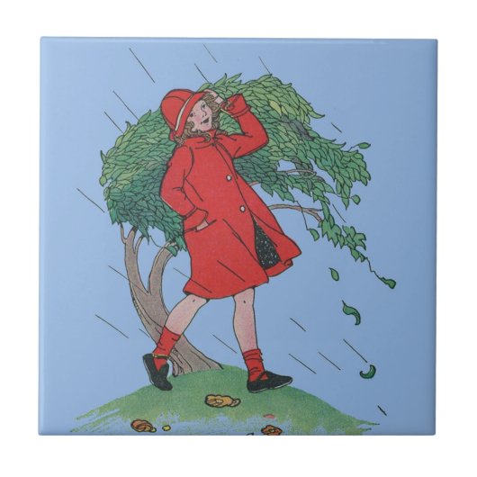 im Regen spazieren Fliese (Vorderseite)