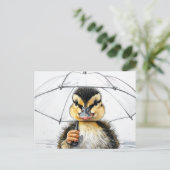 „Im Regen spazieren“ Postkarte (Stehend Vorderseite)