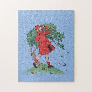 im Regen spazieren Puzzle