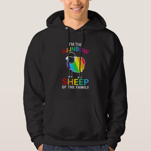 Im Regenbogenschaf der Familie Plus Größe 2XL 3 Hoodie (Vorderseite)