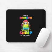 Im Regenbogenschaf | Niedliche Schafhaltung Mousepad (Mit Mouse)