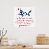 Im Reich der Ideen - Ausdauer-Zitat Poster (Küche)