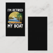 Im Remüde Funny Boat Retirement Visitenkarte (Vorne/Hinten)