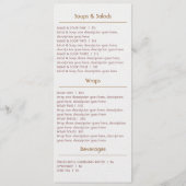 Im Restaurant mit Meeresfrüchten wählen Sie aus de Menükarte (Rückseite)