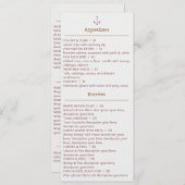 Im Restaurant mit Meeresfrüchten wählen Sie aus de Menükarte (Vorne/Hinten)