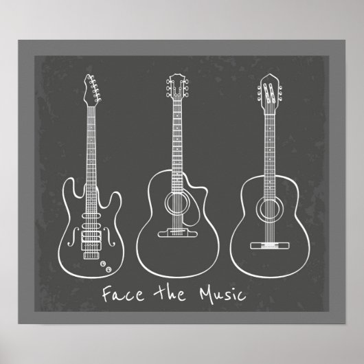 Im Retro-Gitarrentrio der Musik Poster (Vorne)